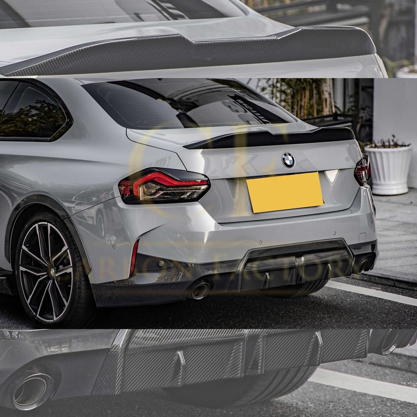 MP Style Pre-Preg Carbon Fibre Rear Diffuser for BMW 2 Series G42 Coupe 21-Present - Carbon Factory