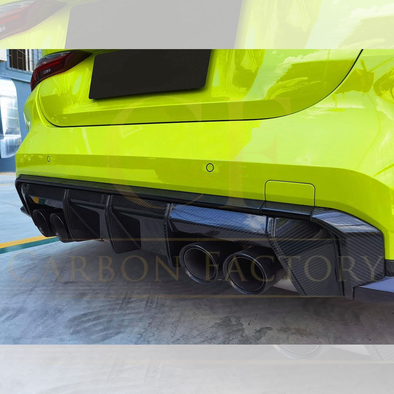 MP Style Pre-Preg Carbon Fibre Rear Diffuser for BMW G80 M3 G82 G83 M4 21-Present - Carbon Factory