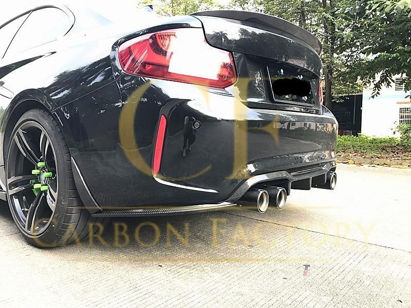 MP3 Style Carbon Fibre Rear Diffuser 3 Pieces for BMW F87 F87C M2 16-21-Carbon Factory