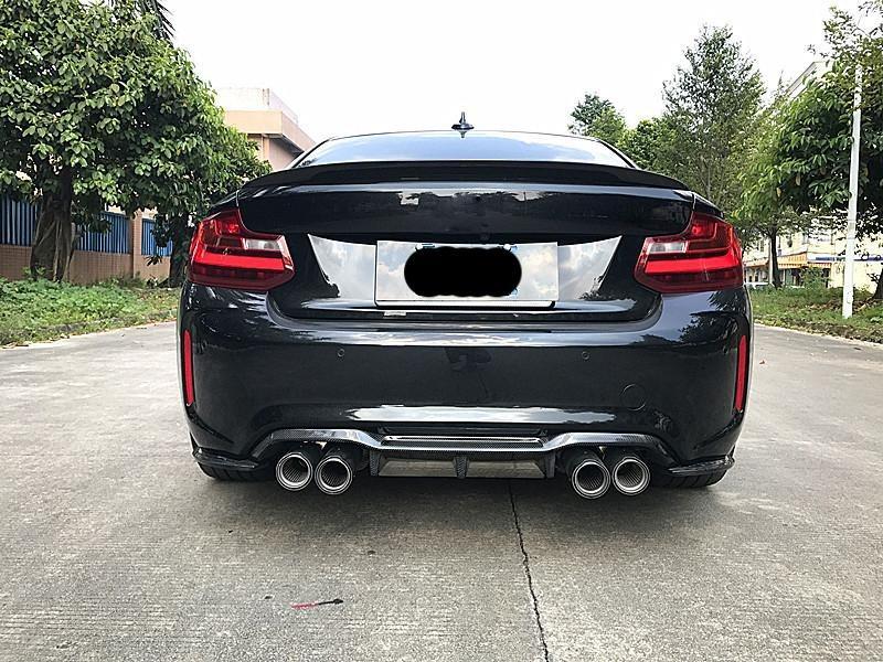 MP3 Style Carbon Fibre Rear Diffuser 3 Pieces for BMW F87 F87C M2 16-21-Carbon Factory