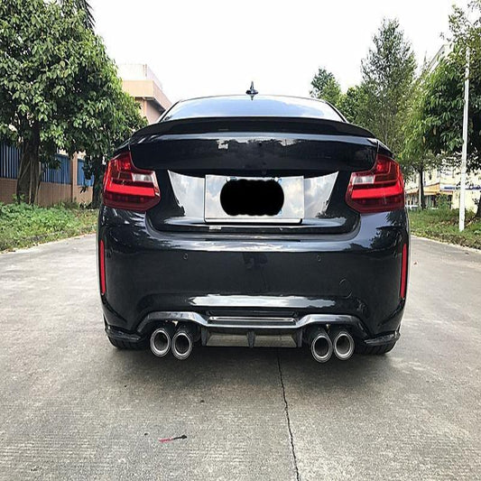 MP3 Style Carbon Fibre Rear Diffuser 3 Pieces for BMW F87 F87C M2 16-21 - Carbon Factory