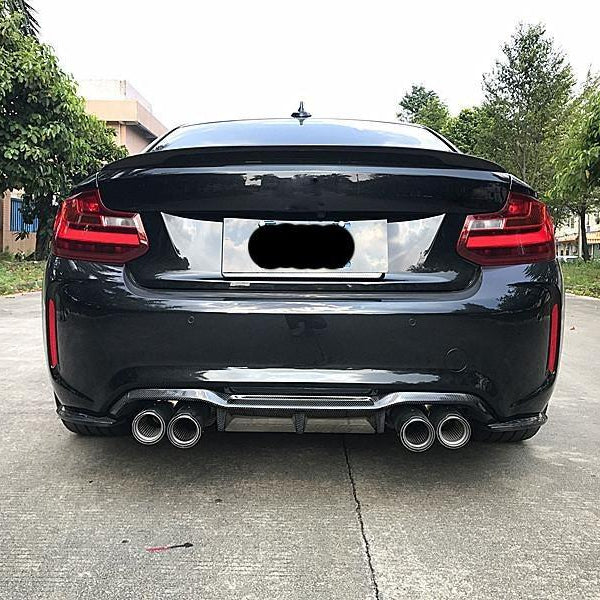 MP3 Style Carbon Fibre Rear Diffuser 3 Pieces for BMW F87 F87C M2 16-21 - Carbon Factory