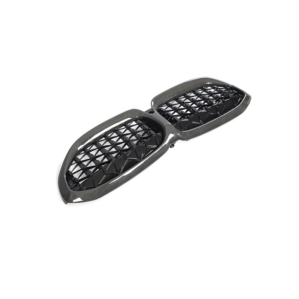 Meteor Style Carbon Fibre Front Grille for BMW G20 G21 3 Series 19-22-Carbon Factory