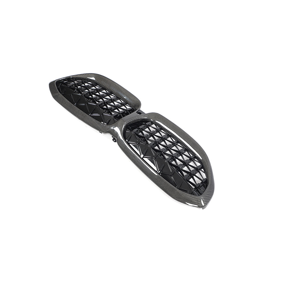 Meteor Style Carbon Fibre Front Grille for BMW G20 G21 3 Series 19-22-Carbon Factory