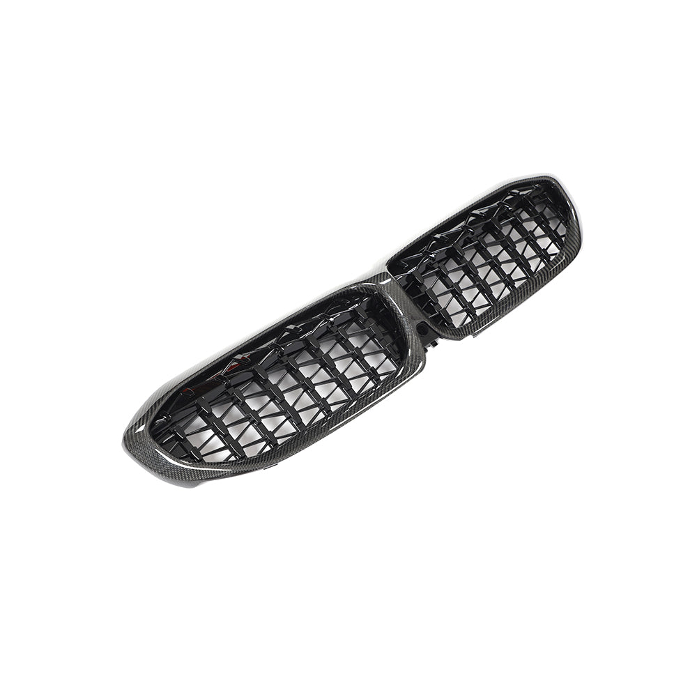 Meteor Style Carbon Fibre Front Grille for BMW G20 G21 3 Series 19-22-Carbon Factory