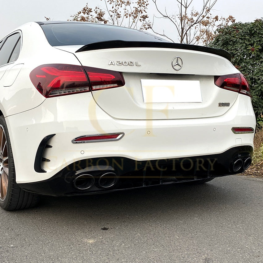 A45 Style Rear Diffuser & Exhaust Tips for Mercedes Benz W177 A Class 18-25