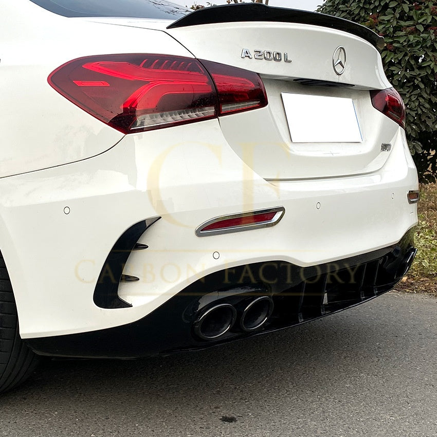 A45 Style Rear Diffuser & Exhaust Tips for Mercedes Benz W177 A Class 18-25