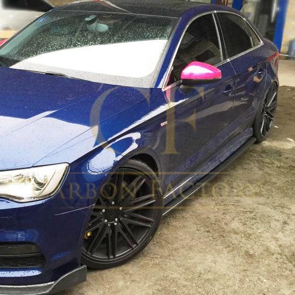 OEM Style Carbon Fibre Side Skirts for Audi S3 Saloon 13-19-Carbon Factory