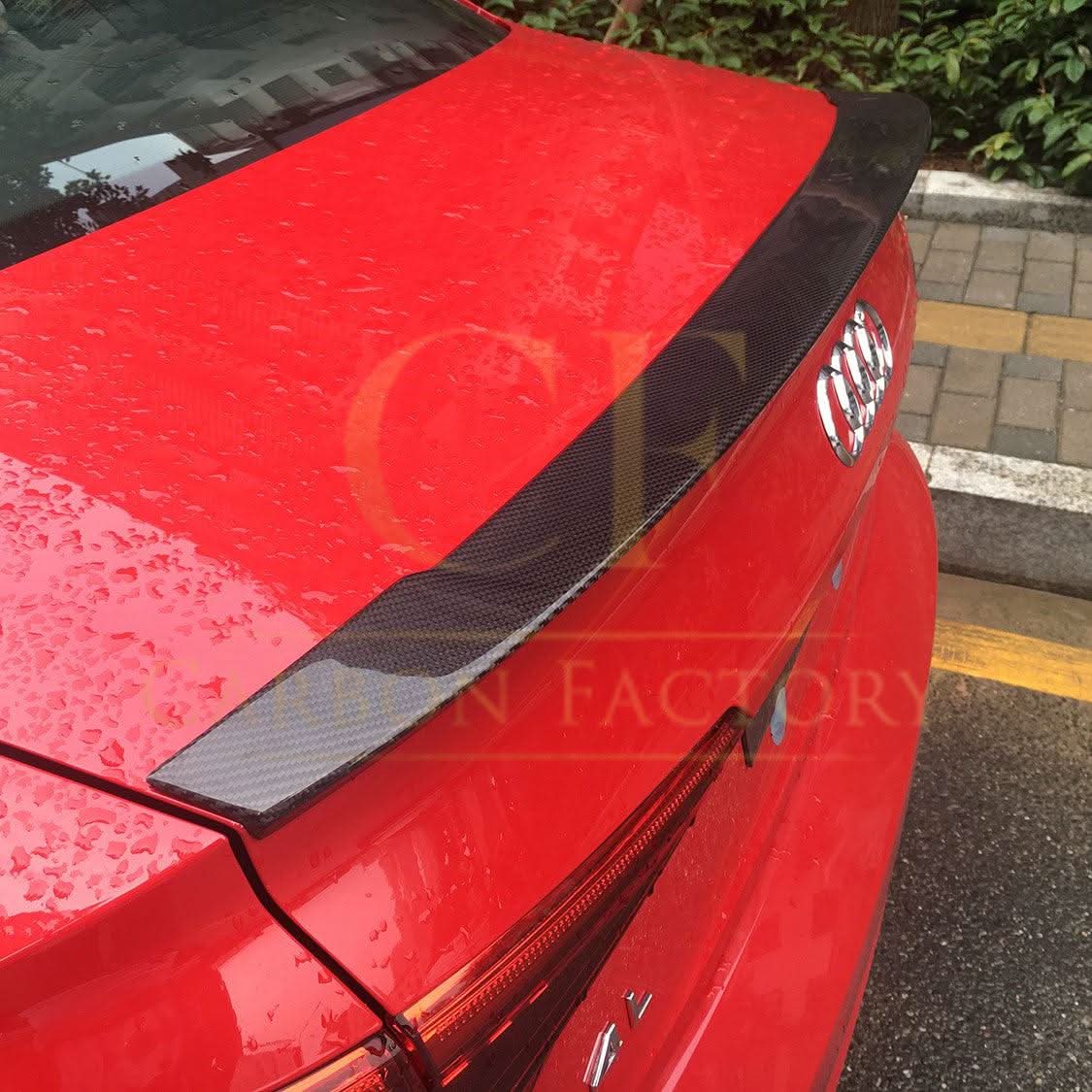 P Style Carbon Fibre Boot Spoiler for Audi A4 S4 B9 16-22 - Carbon Factory