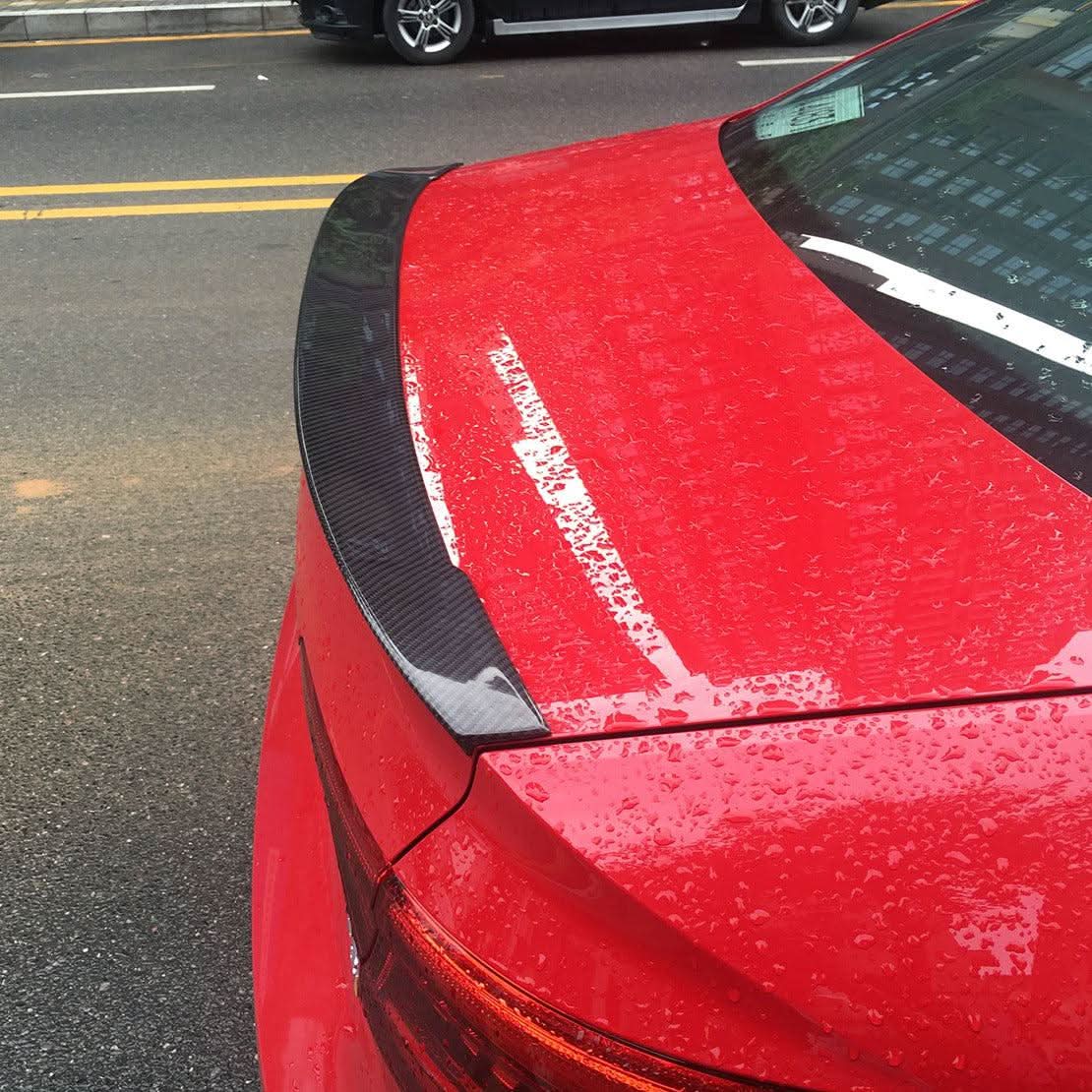 P Style Carbon Fibre Boot Spoiler for Audi A4 S4 B9 16-22 - Carbon Factory