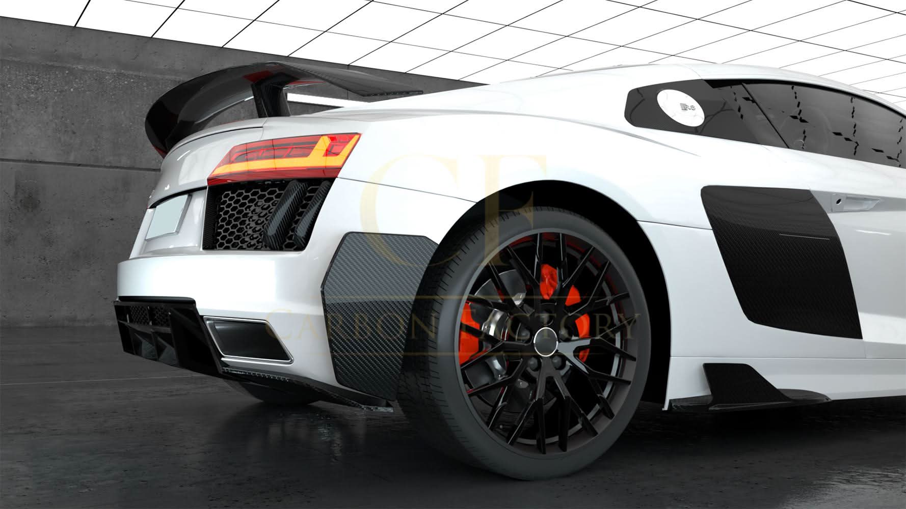 P Style Carbon Fibre Boot Spoiler for Audi R8 V10 Gen 2 Coupe 15-19 - Carbon Factory
