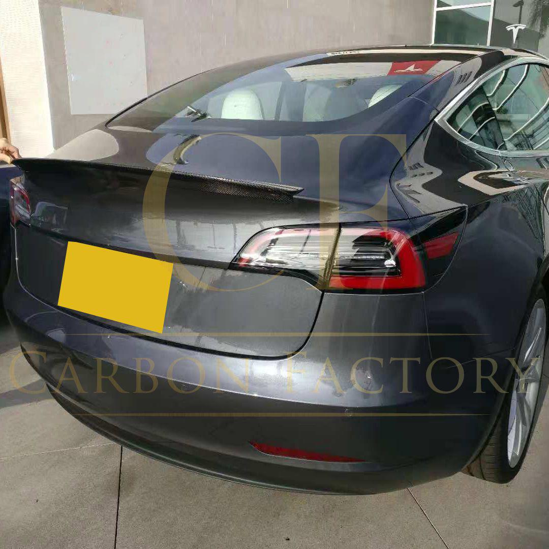 P Style Carbon Fibre Boot Spoiler for Tesla Model 3 16-23 - Carbon Factory