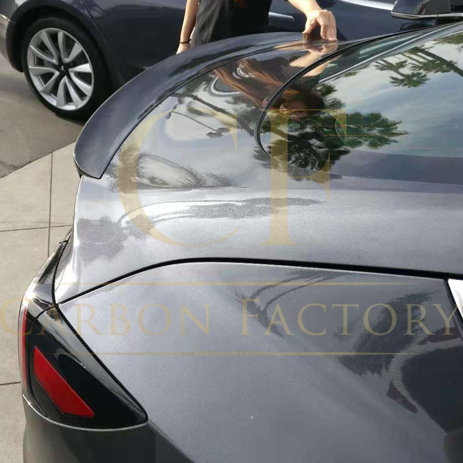P Style Carbon Fibre Boot Spoiler for Tesla Model 3 16-23 - Carbon Factory