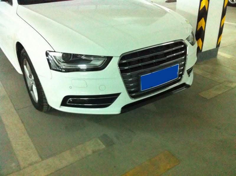 P Style Carbon Fibre Front Splitter for Audi A4 B8.5 Non S Line 13-15 - Carbon Factory