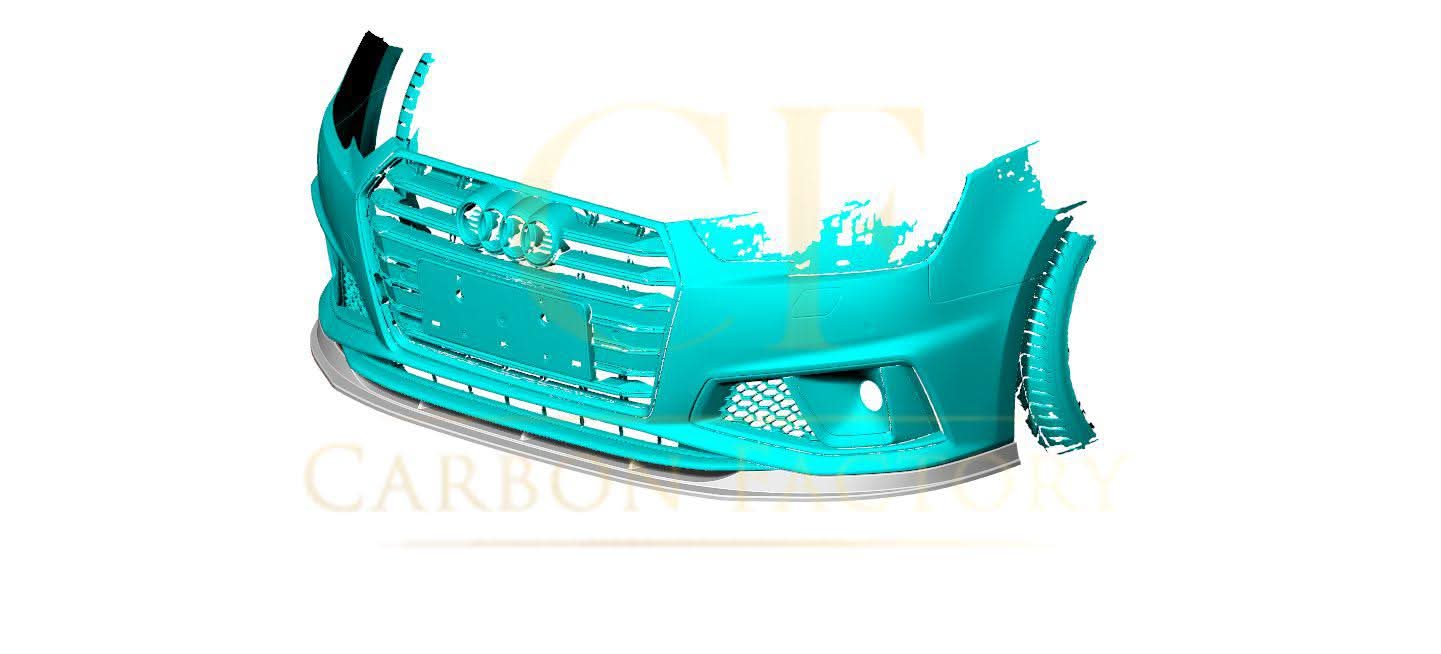 P Style Carbon Fibre Front Splitter for Audi A4 B9 S Line & S4 19-22 - Carbon Factory
