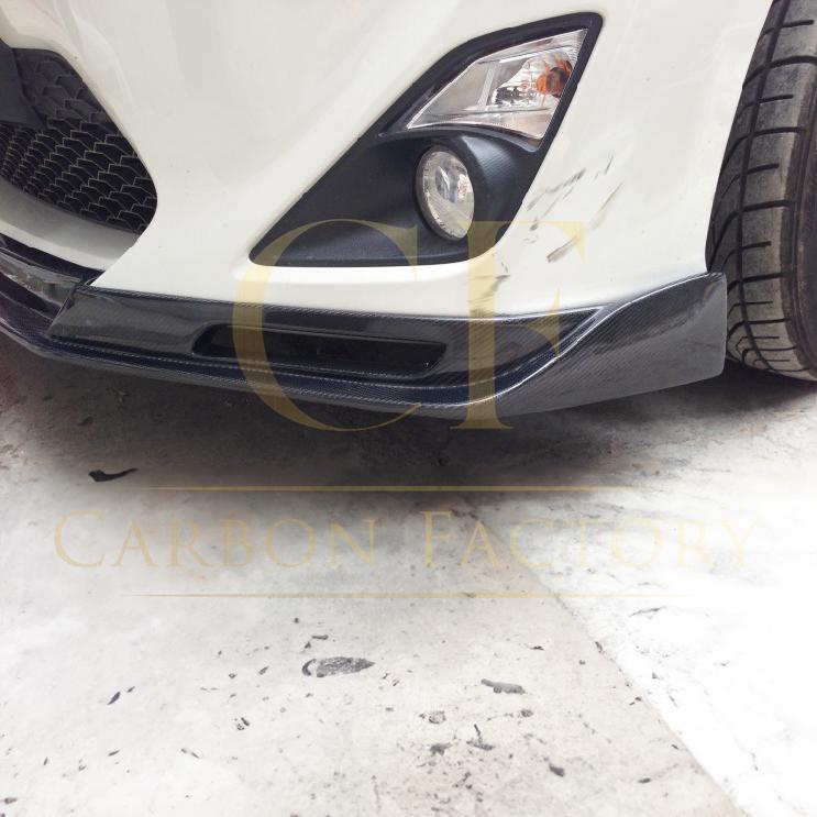 P Style Carbon Fibre Front Splitter for Toyota GT86 13-16-Carbon Factory