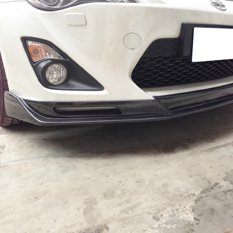 P Style Carbon Fibre Front Splitter for Toyota GT86 13-16-Carbon Factory