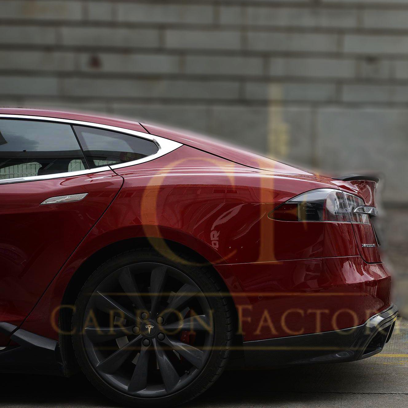 P Style Carbon Fibre Rear Diffuser for Tesla Model S P85 14-15 - Carbon Factory