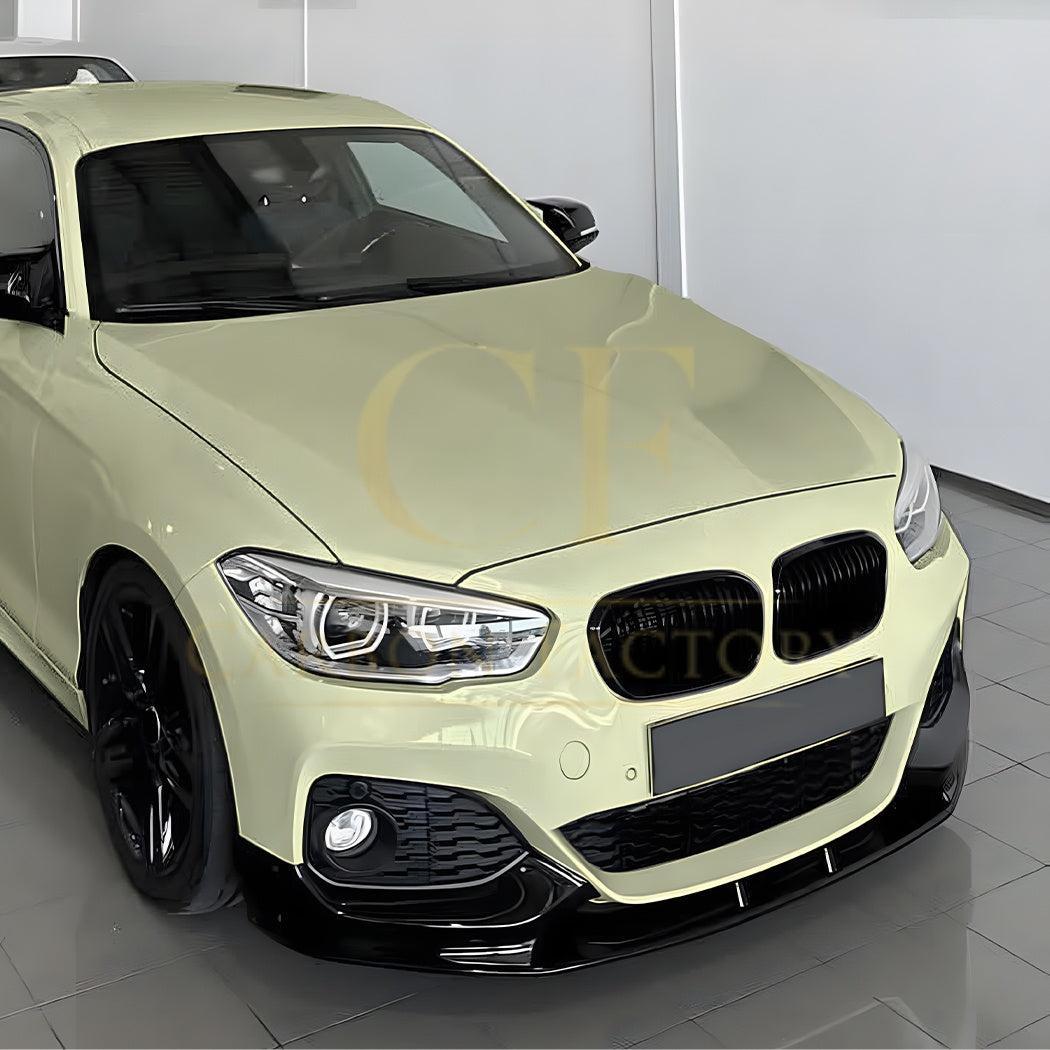 P Style Gloss Black Front Splitter for BMW F20 F21 1 Series LCI M Sport 15-19-Carbon Factory
