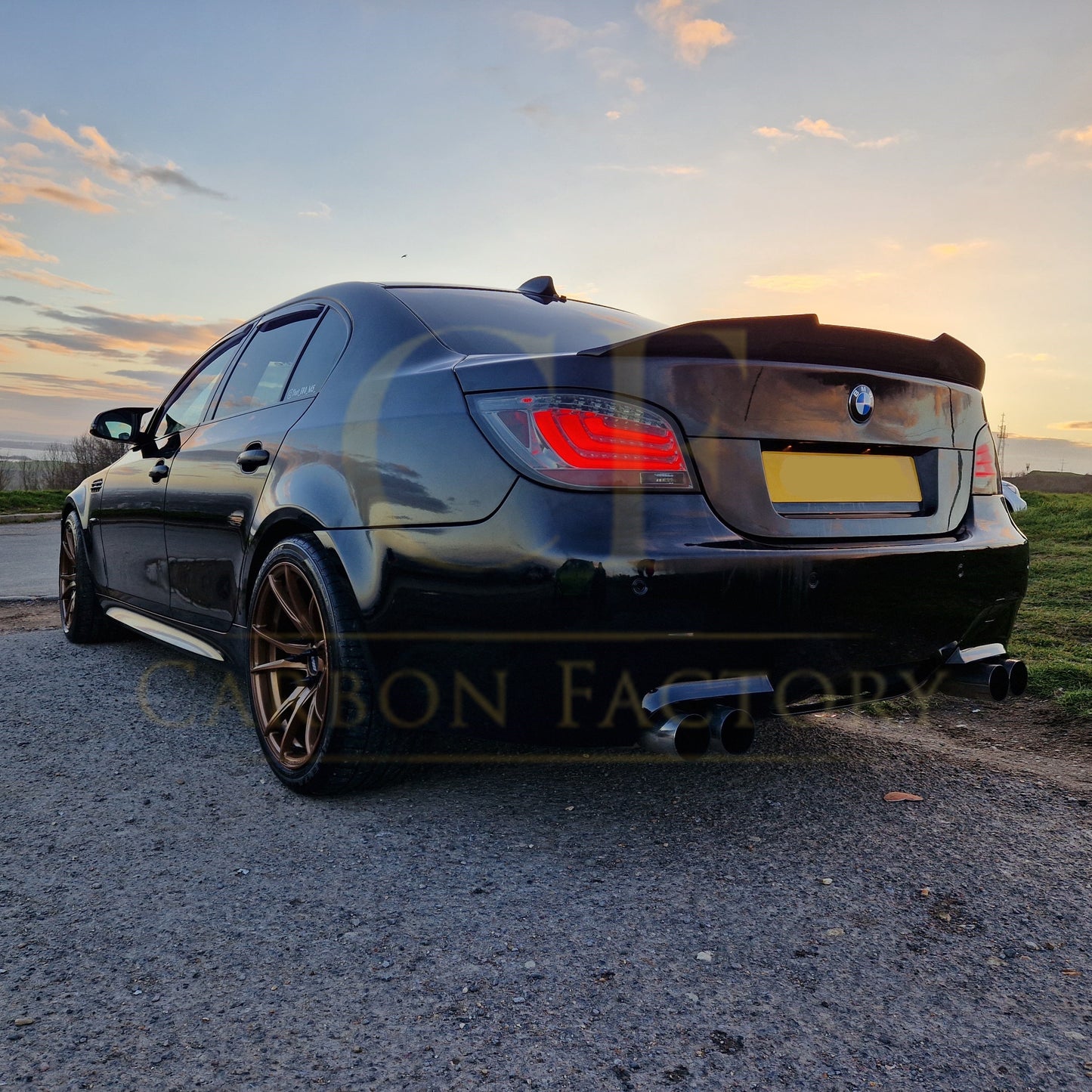 PSM Style Carbon Fibre Boot Spoiler for BMW E60 5 Series inc M5 03-10-Carbon Factory