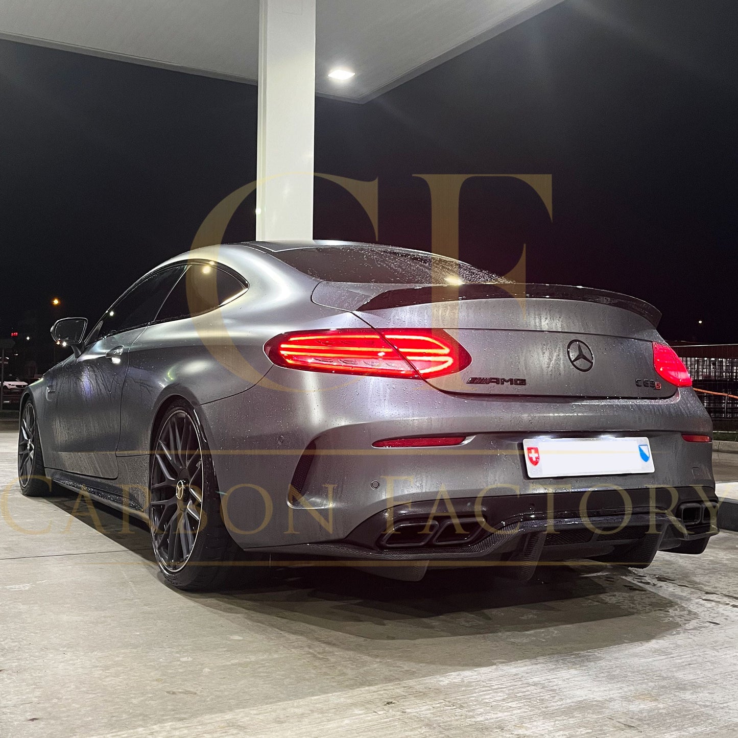 PSM Style Carbon Fibre Rear Diffuser for Mercedes W205 C Class Coupe & C63 2 Door 15-21 - Carbon Factory