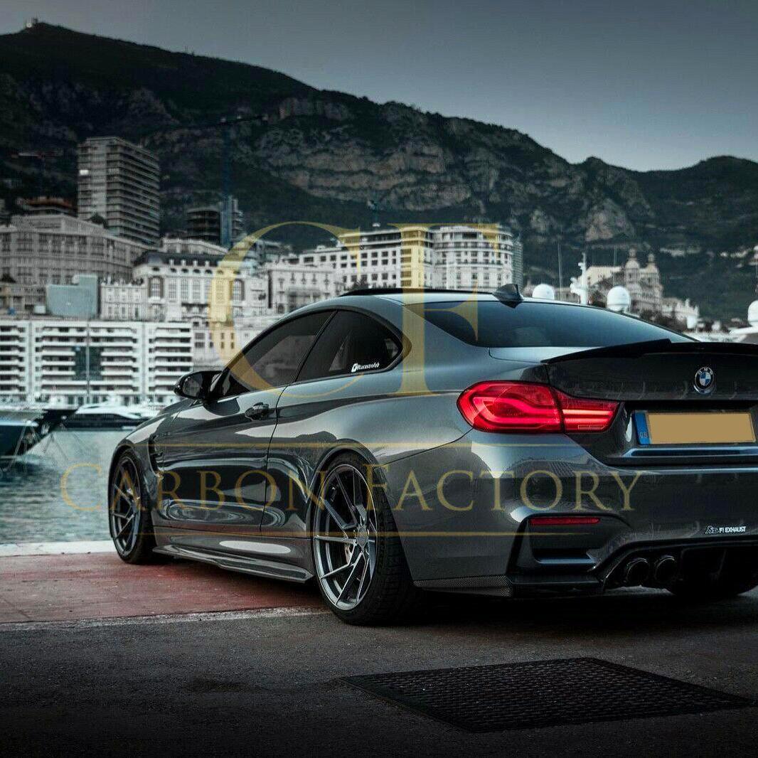 PSM Style Carbon Fibre Side Skirts Extension for BMW F82 F83 M4 14-20-Carbon Factory