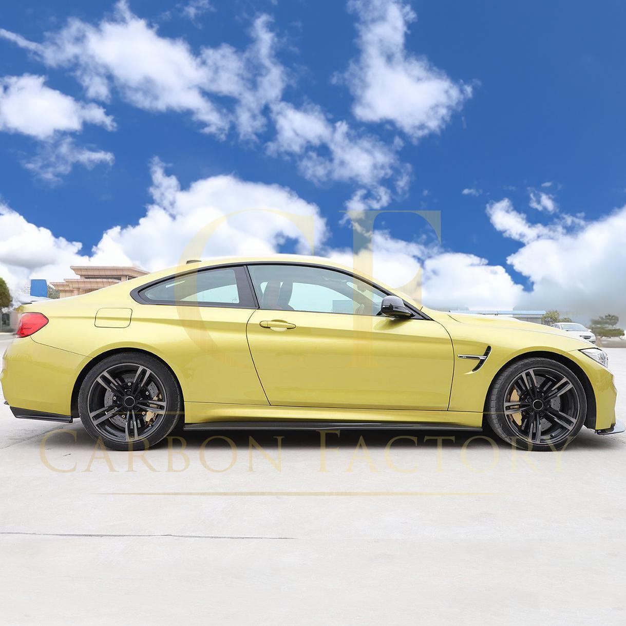 PSM Style Carbon Fibre Side Skirts Extension for BMW F82 F83 M4 14-20-Carbon Factory