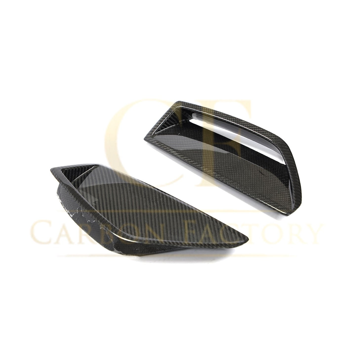 Pre-Preg Carbon Fibre Front Bumper Trims for Audi C8 RS6 19-22-Carbon Factory