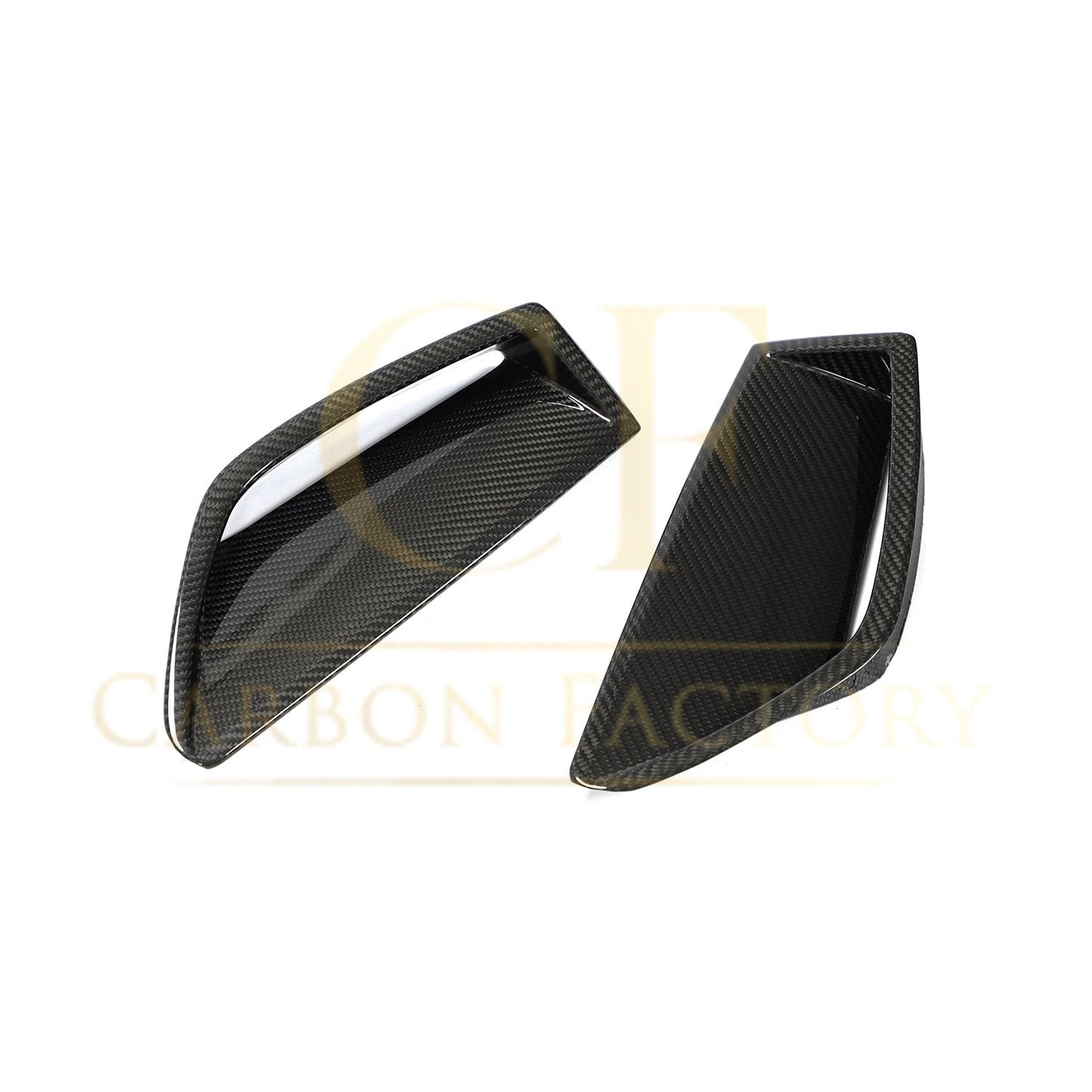 Pre-Preg Carbon Fibre Front Bumper Trims for Audi C8 RS6 19-22-Carbon Factory