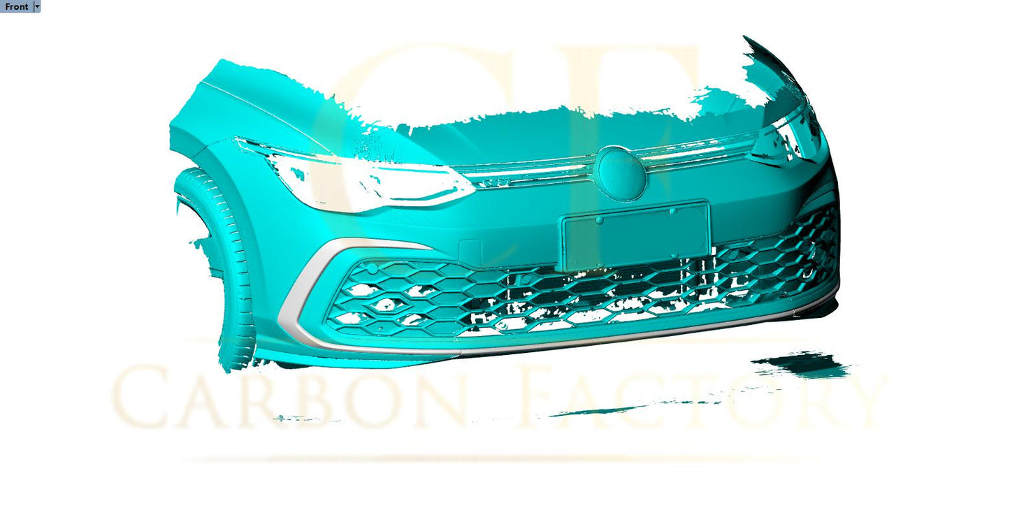 Pre-Preg Carbon Fibre Front Bumper Trims for VW Golf MK8 GTI 21-Present-Carbon Factory