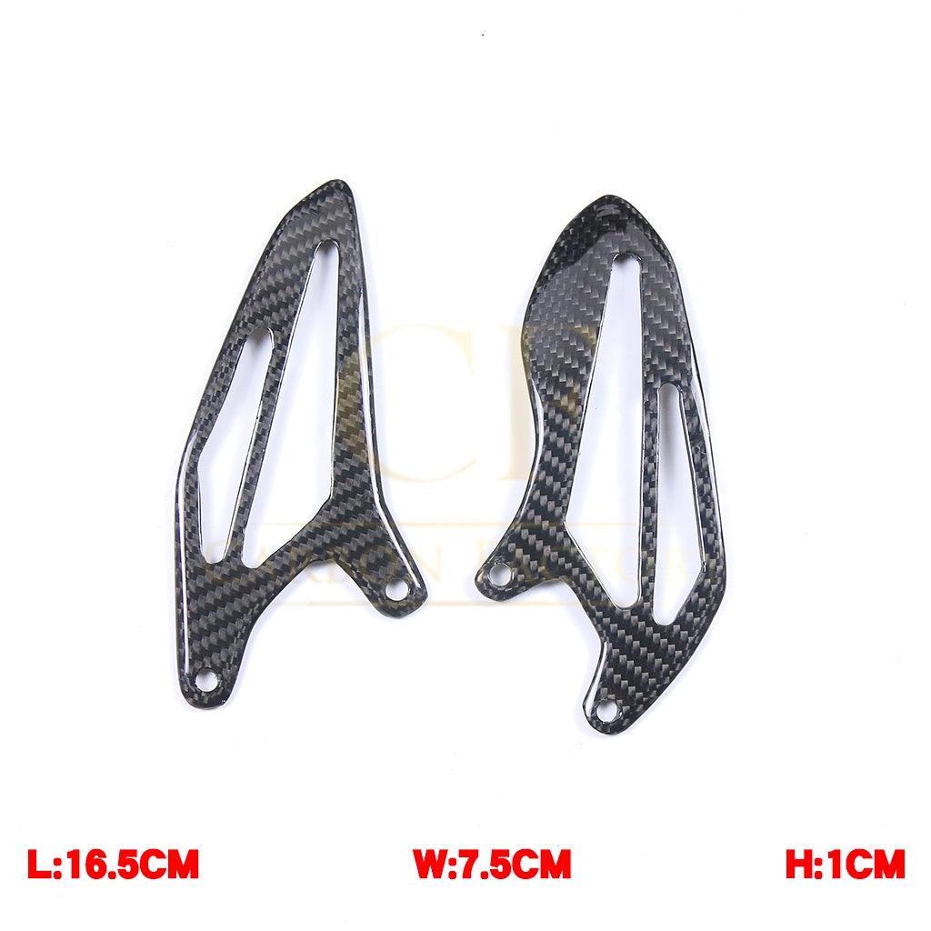 Pre-preg Carbon Fibre Rear Heel Plates for Yamaha R7 2022-Present-Carbon Factory