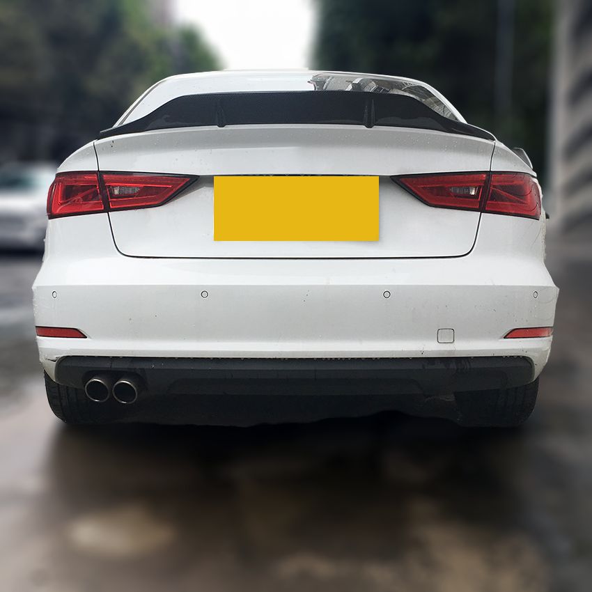 R Style Carbon Fibre Boot Spoiler for Audi A3 S3 RS3 Saloon 13-20 - Carbon Factory