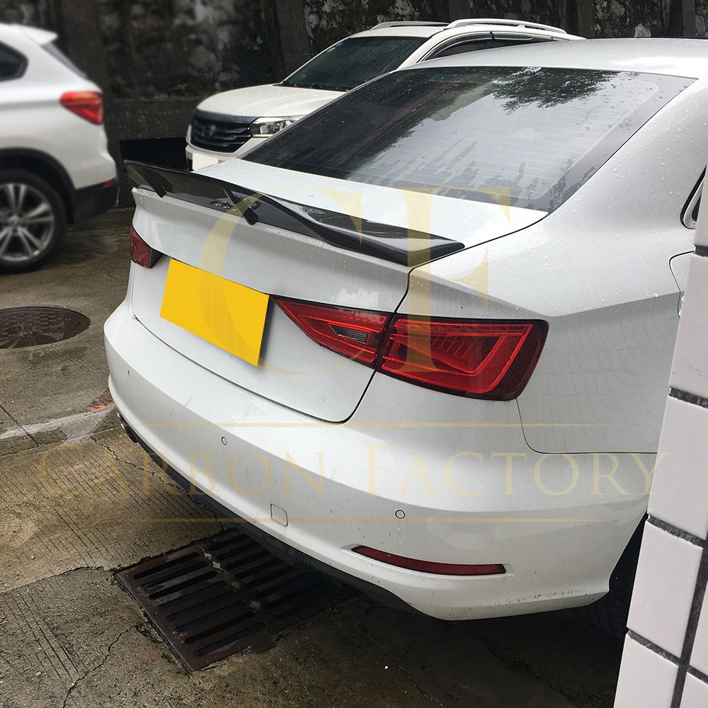 R Style Carbon Fibre Boot Spoiler for Audi A3 S3 RS3 Saloon 13-20 - Carbon Factory
