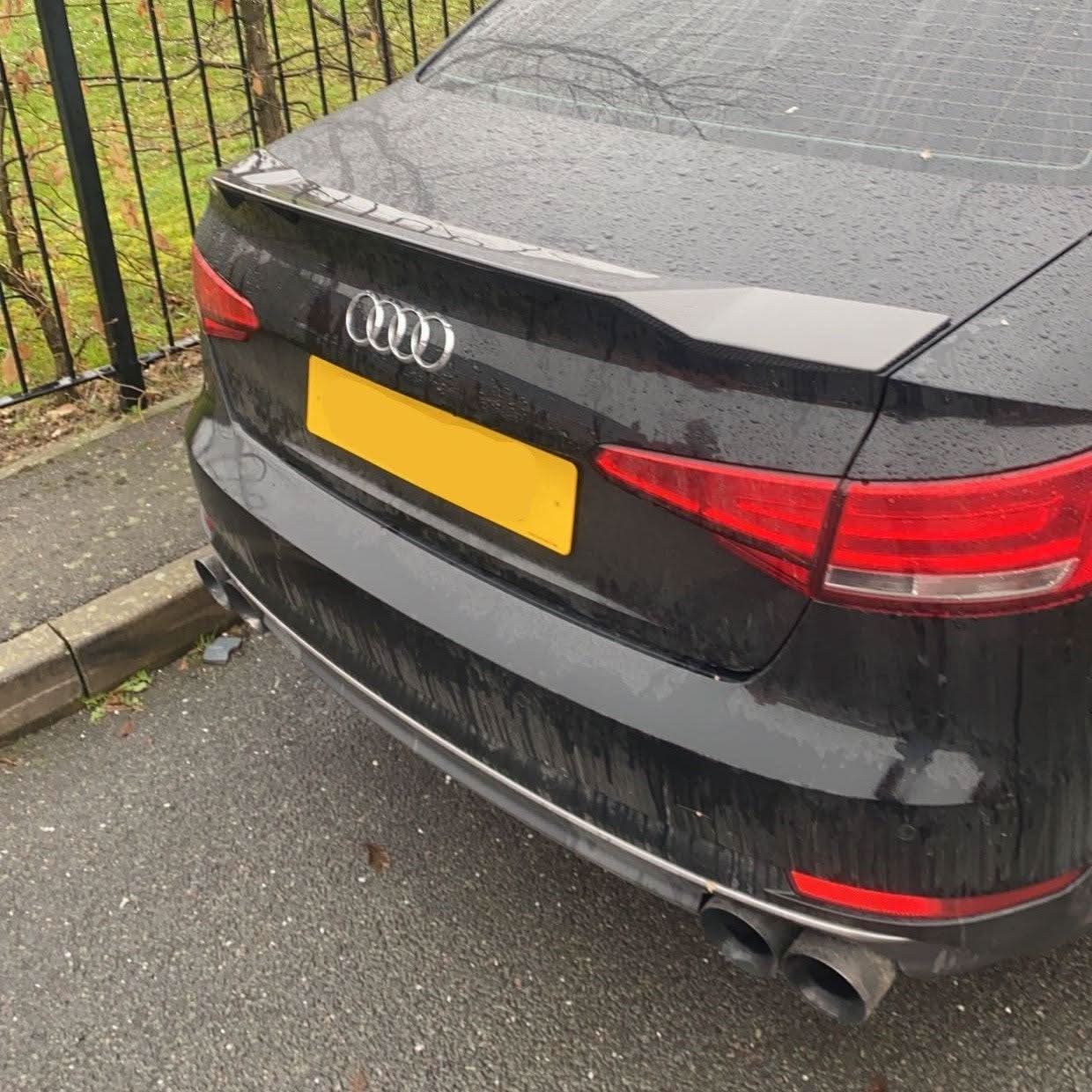 R Style Carbon Fibre Boot Spoiler for Audi A4 S4 B9 16-22 - Carbon Factory