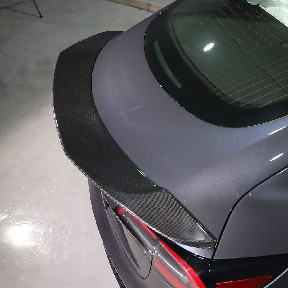 R Style Carbon Fibre Boot Spoiler for Tesla Model 3 16-23 - Carbon Factory