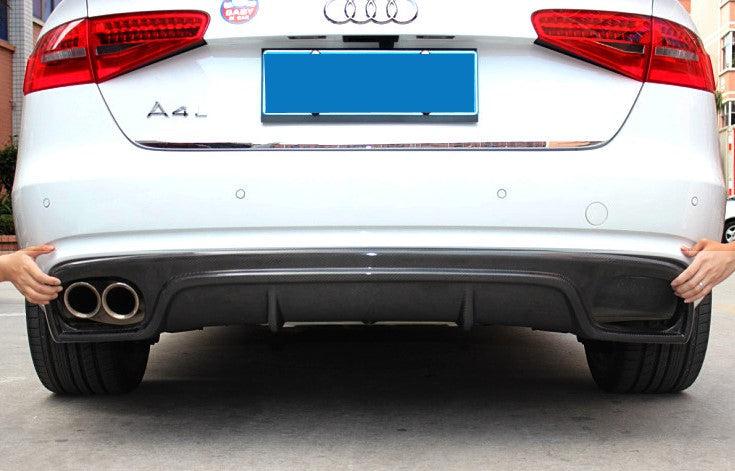 R Style Carbon Fibre Rear Diffuser for Audi A4 B8.5 13-15-Carbon Factory