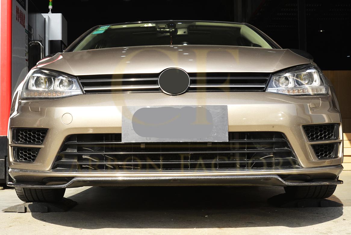 RG Style Carbon Fibre Front Splitter for VW Golf MK7 R 14-17-Carbon Factory