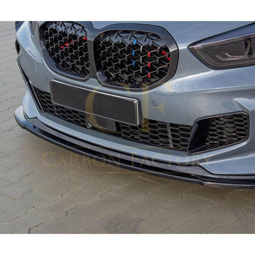 RS Style Gloss Black Front Splitter for BMW F40 1 Series 19-24-Carbon Factory