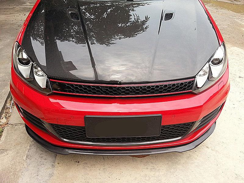 RZ Style Carbon Fibre Front Splitter for VW Golf MK6 GTI 08-13-Carbon Factory