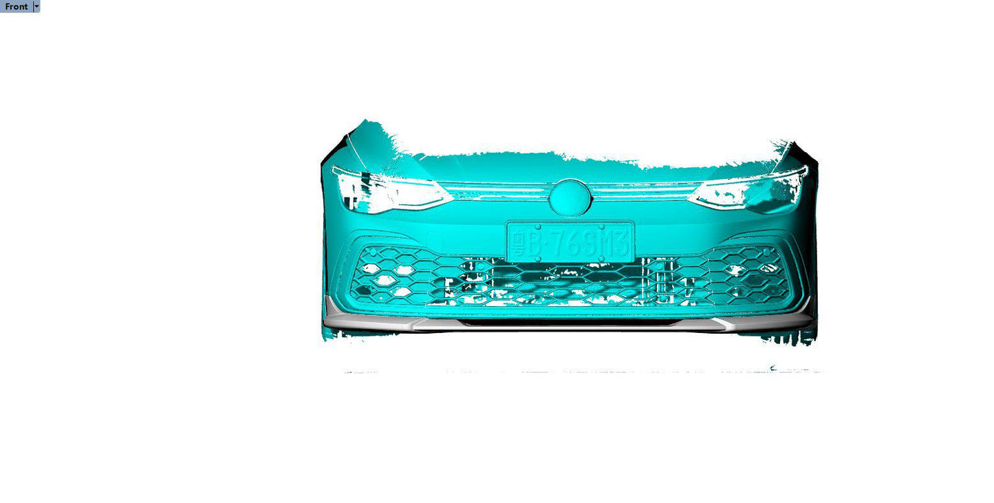 RZ Style Carbon Fibre Front Splitter for VW Golf MK8 GTI 21-Present-Carbon Factory