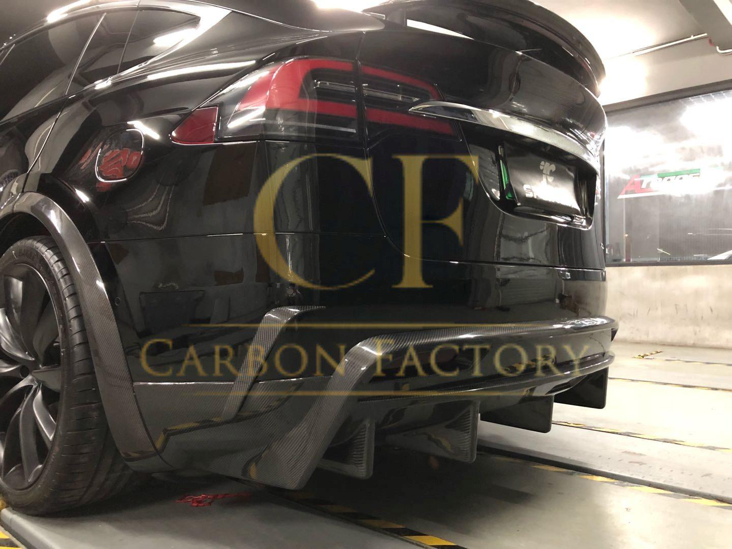 RZ Style Carbon Fibre Rear Canards for Tesla Model X 16-Present - Carbon Factory