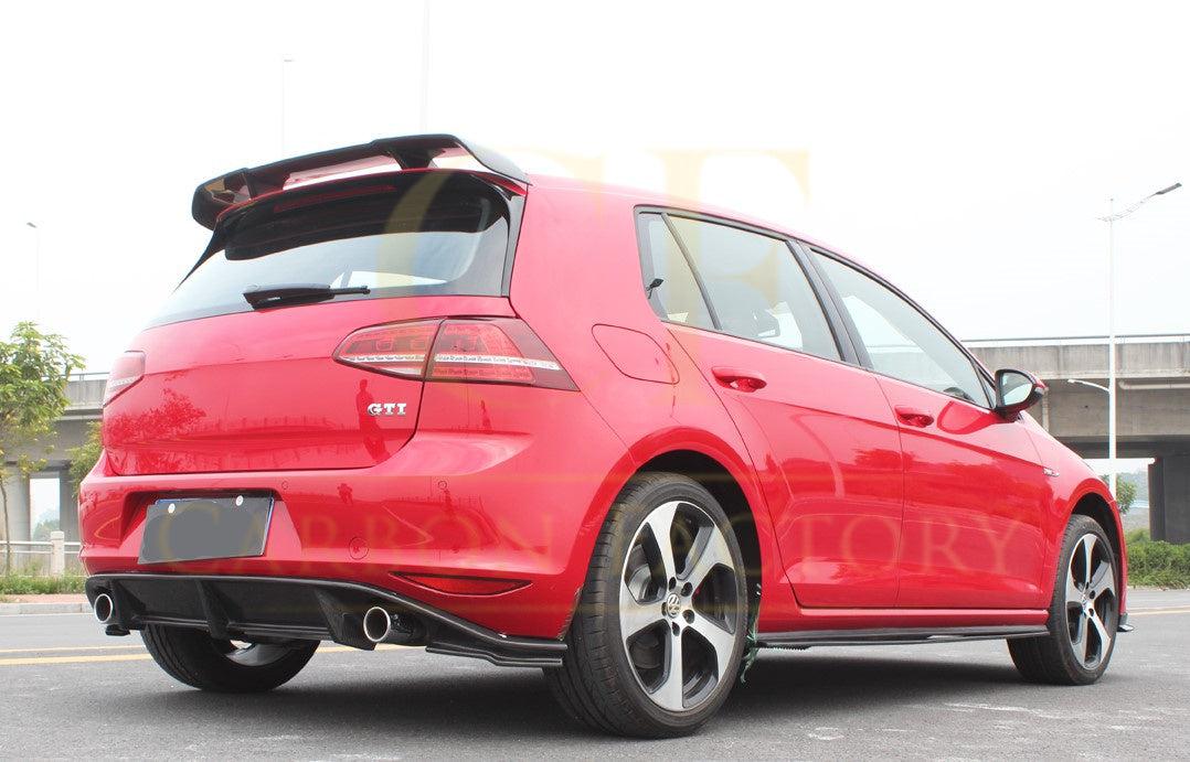 RZ Style Carbon Fibre Rear Diffuser for VW Golf MK7 GTI 14-17-Carbon Factory