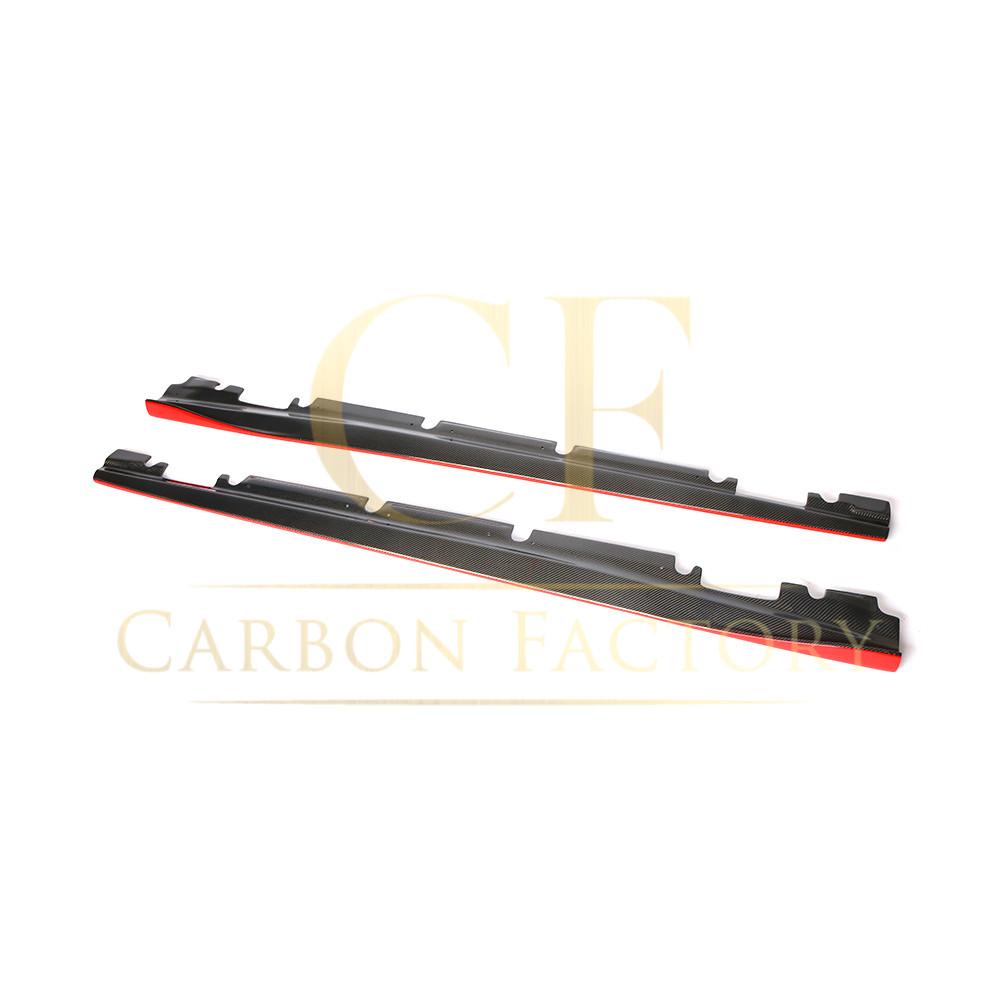 RZ Style Red Carbon Fibre Side Skirts for Mercedes Benz W176 A Class C117 Coupe 13-18 - Carbon Factory