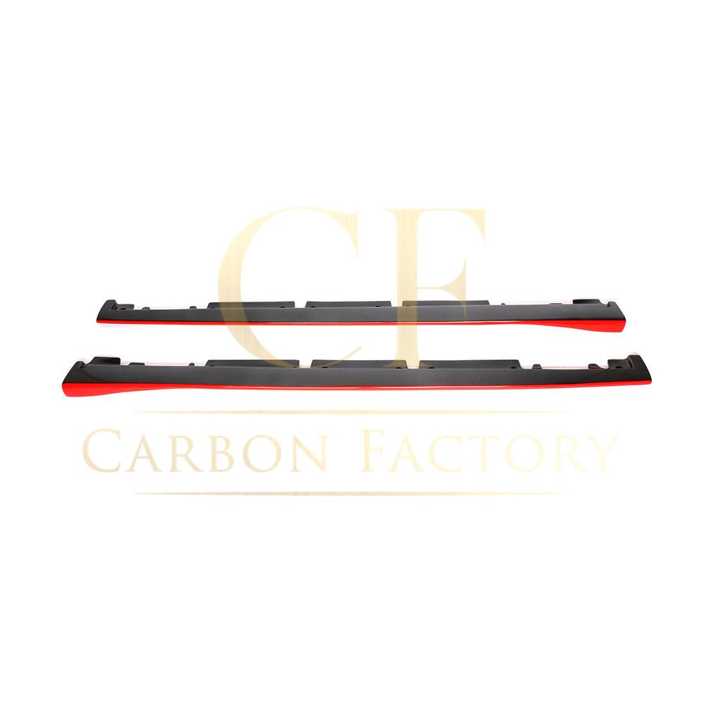 RZ Style Red Carbon Fibre Side Skirts for Mercedes Benz W176 A Class C117 Coupe 13-18 - Carbon Factory
