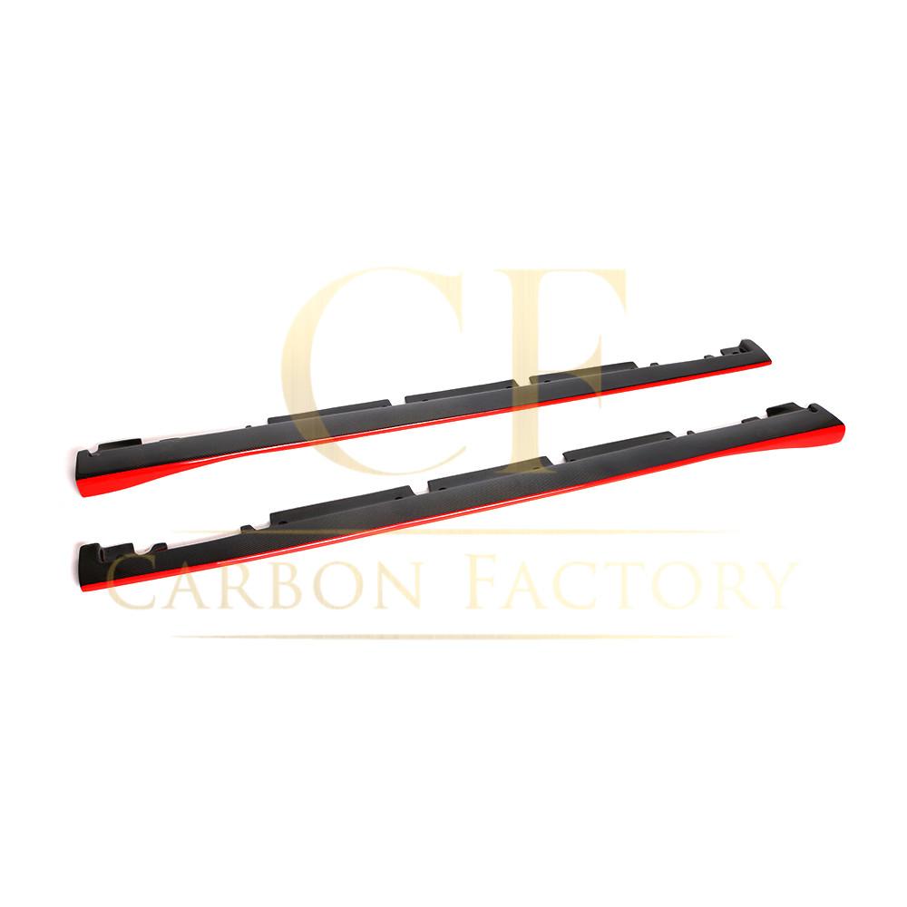 RZ Style Red Carbon Fibre Side Skirts for Mercedes Benz W176 A Class C117 Coupe 13-18 - Carbon Factory