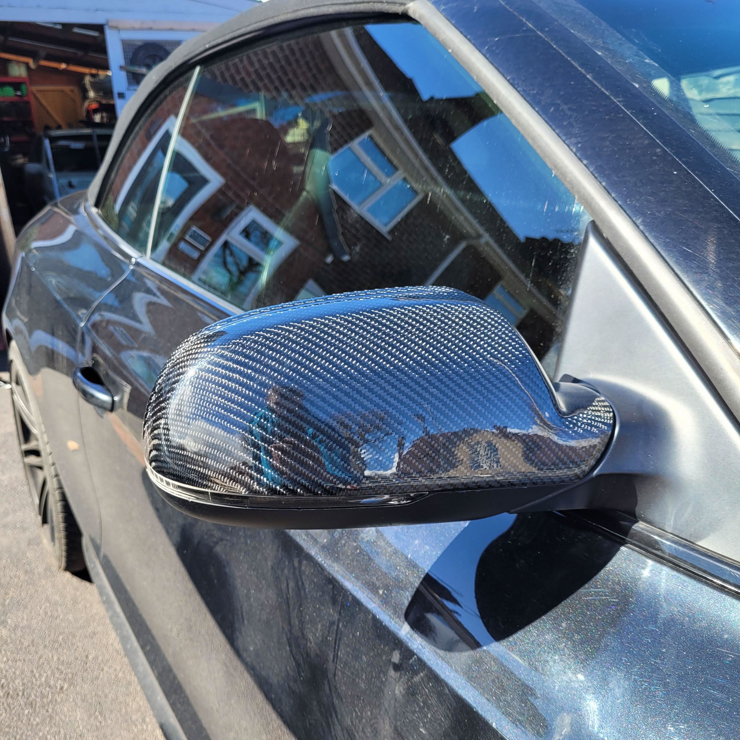 Replacement Carbon Fibre Mirror Covers for Audi B8 B8.5 A5 10-16 - Carbon Factory