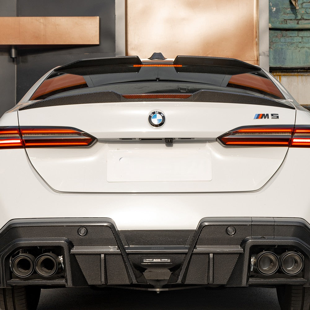 SQ Style Pre-Preg Carbon Fibre Boot Spoiler for BMW G60 5 Series G90 M5 24-Present - Carbon Factory