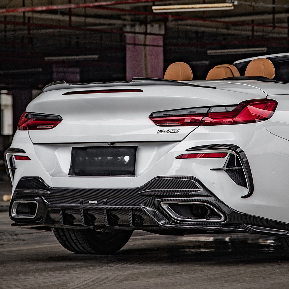 SQ Style Pre-Preg Carbon Fibre Rear Diffuser for BMW G16 8 Series 20-Present - Carbon Factory