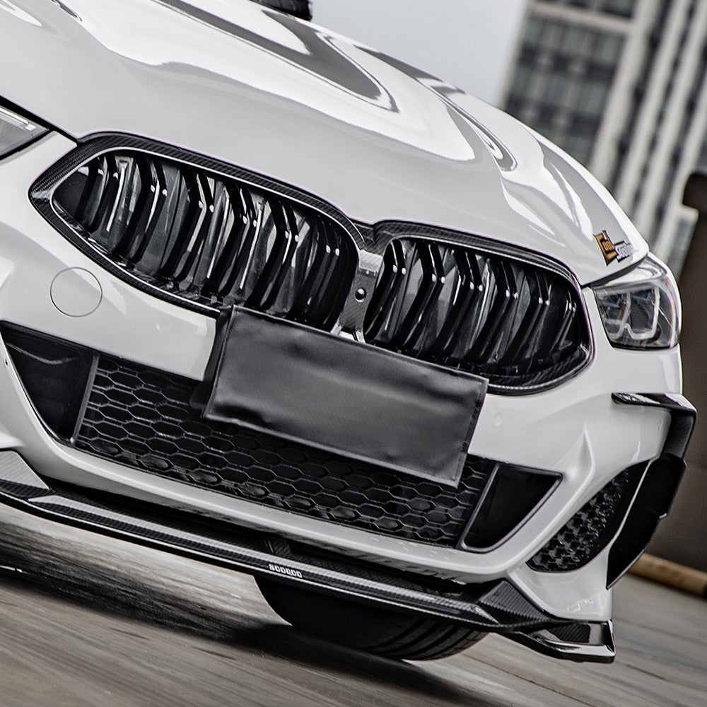 SQ Style Pre-Preg Carbon Fibre Front Splitter for BMW G14 G15 G16 8 Series 20-Present - Carbon Factory