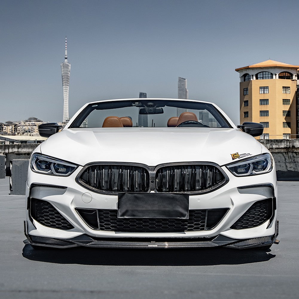 SQ Style Pre-Preg Carbon Fibre Front Splitter for BMW G14 G15 G16 8 Series 20-Present - Carbon Factory